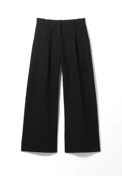 Black wide-leg trousers